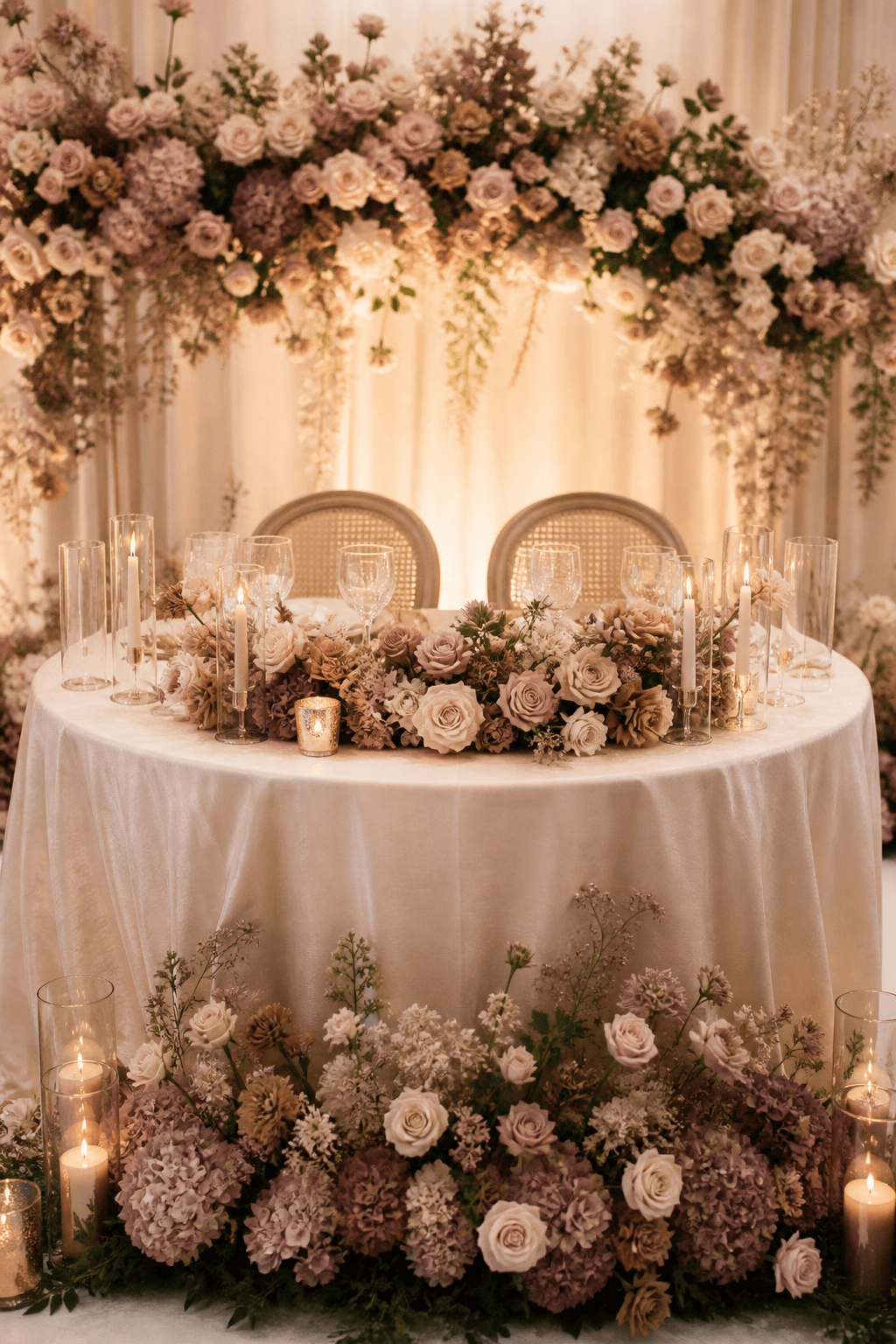Sweetheart table styling